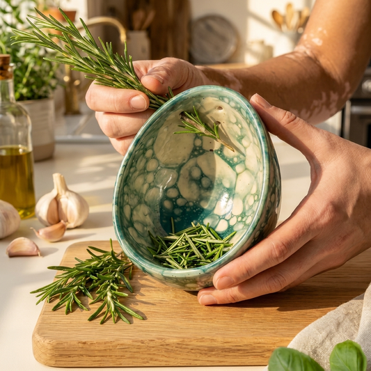 Handmade Ceramic Herb Stripper