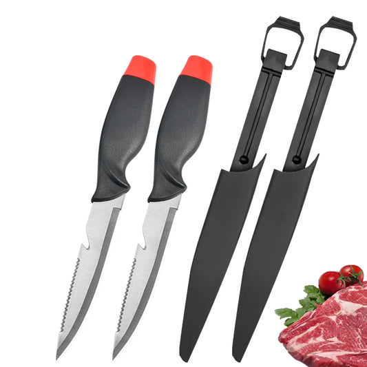 Stainless Steel Butcher Knife with Cover